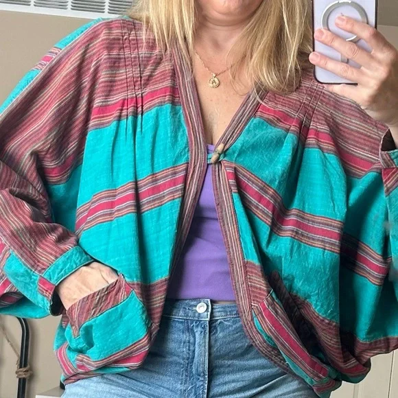 Kimono Boho Handmade w/Pockets | Size M/L - Picture 8 of 10